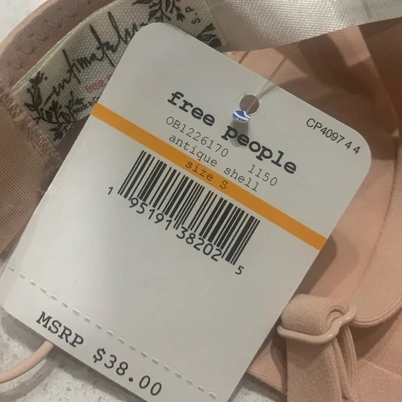 NWT Intimately Free People Size Small Oh Scuba Bralette in color Antique Shell - Picture 5 of 5
